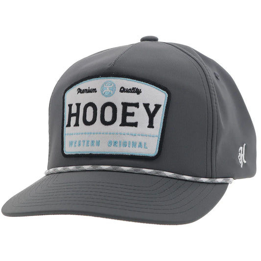 Trip Hooey Grey 5-Panel Trucker with Grey / White / Blue Patch - OSFA