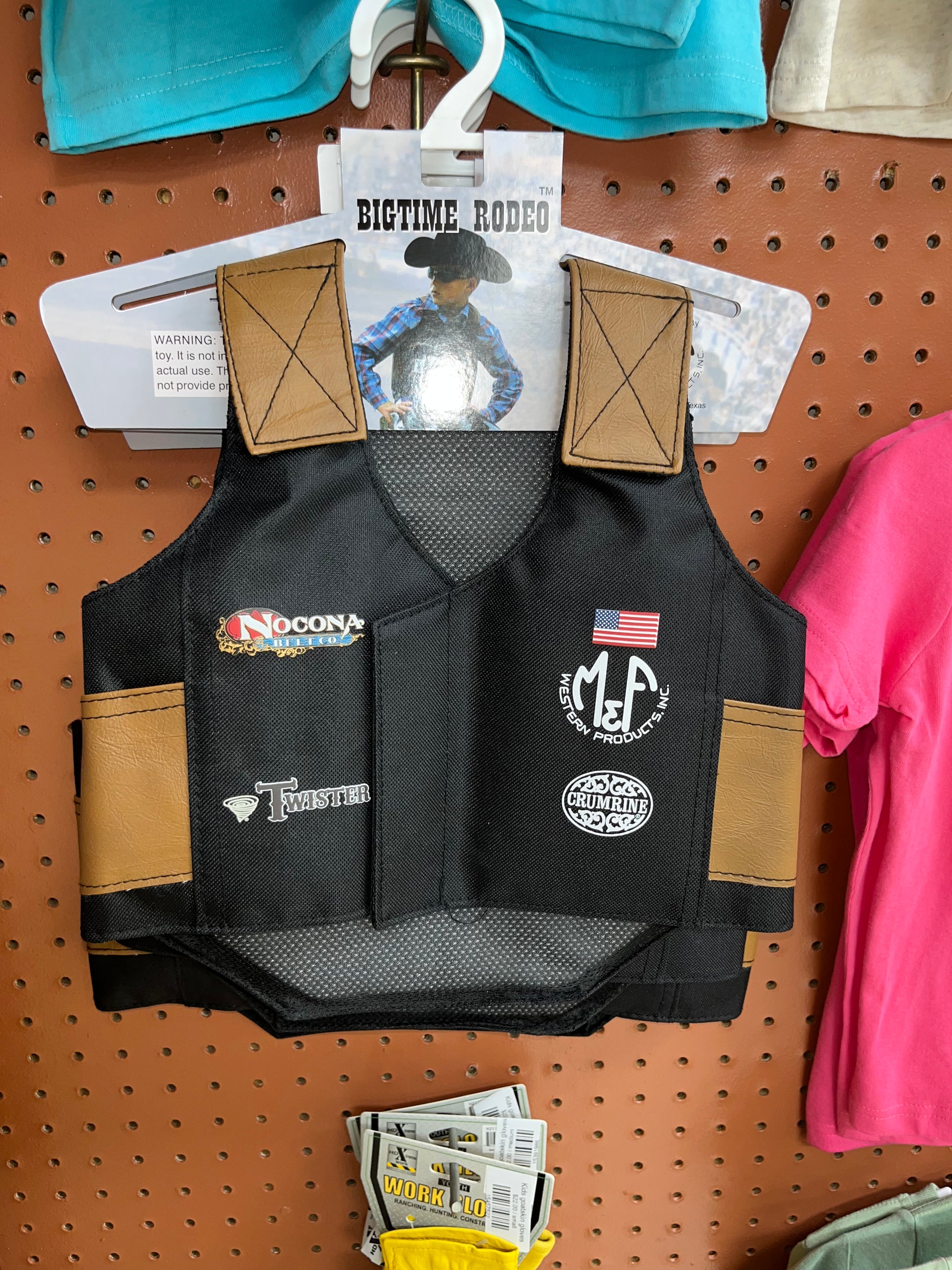 Youth dress up bull rider vest - Wines'Designs