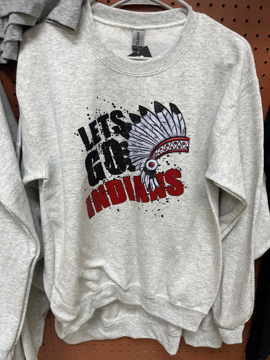 Let's Go Indians sweatshirt - Wines'Designs