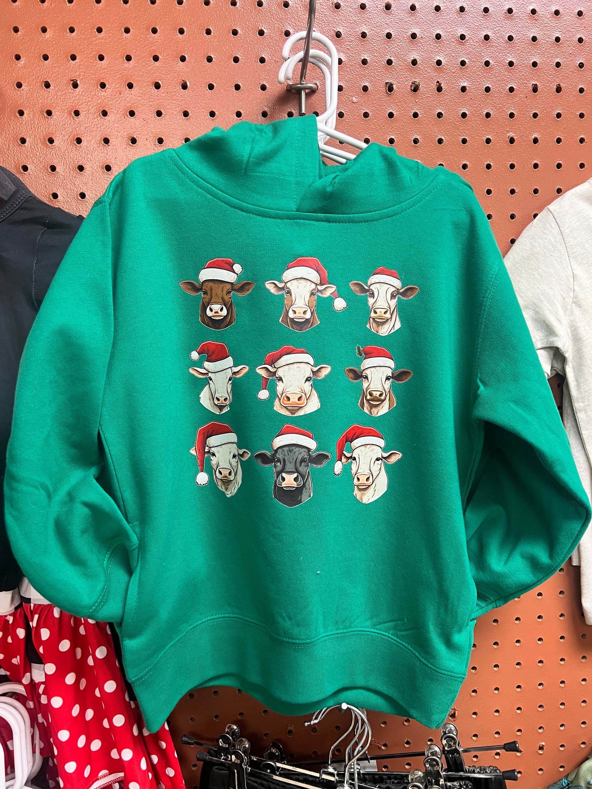 Santa Cows toddler hoodie - Wines'Designs