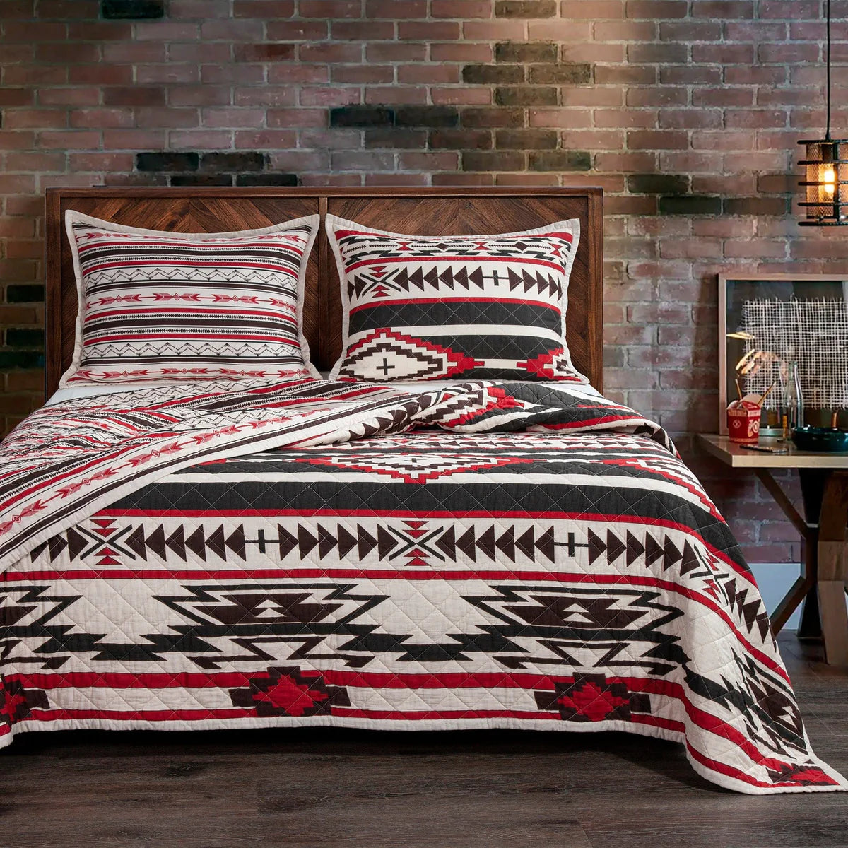 Cortez 3pc reversible quilt set - Wines'Designs