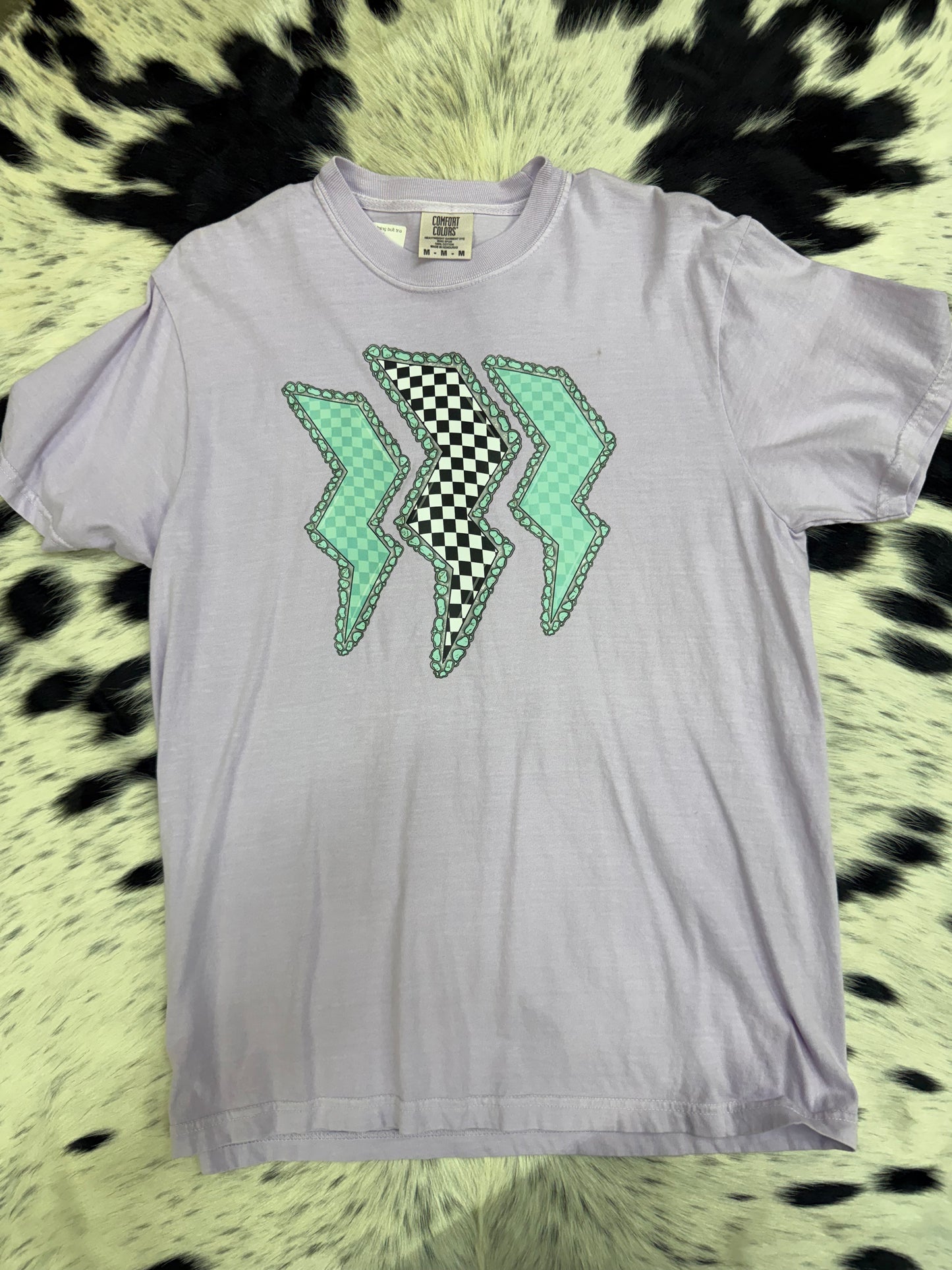 Checkered lightning bolt trio