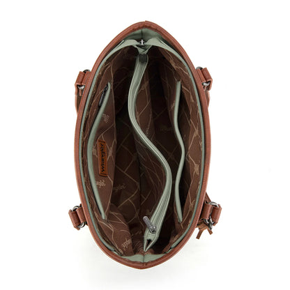 Waxed Canvas Wrangler crossbody purse with shoulder straps