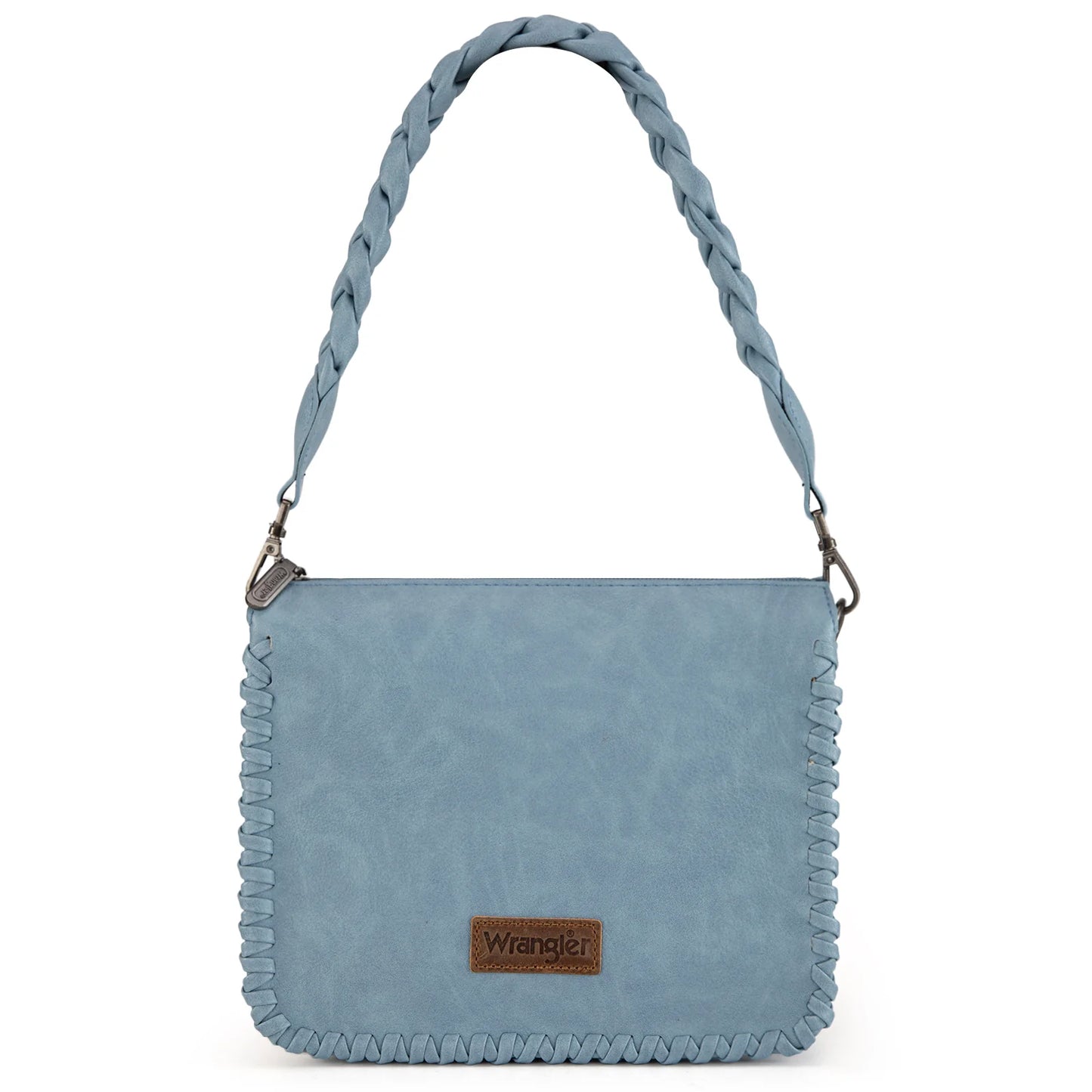 Wrangler Whipstitch Braided Strap Hobo/Crossbody Bag