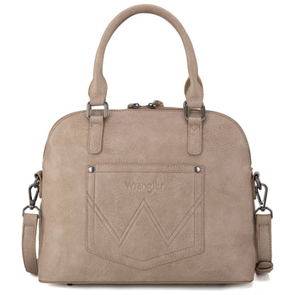 Wrangler Top Handle Classic Barrel Satchel Bag/Crossbody