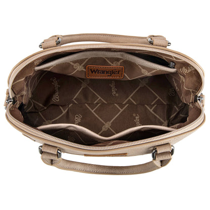 Wrangler Top Handle Classic Barrel Satchel Bag/Crossbody