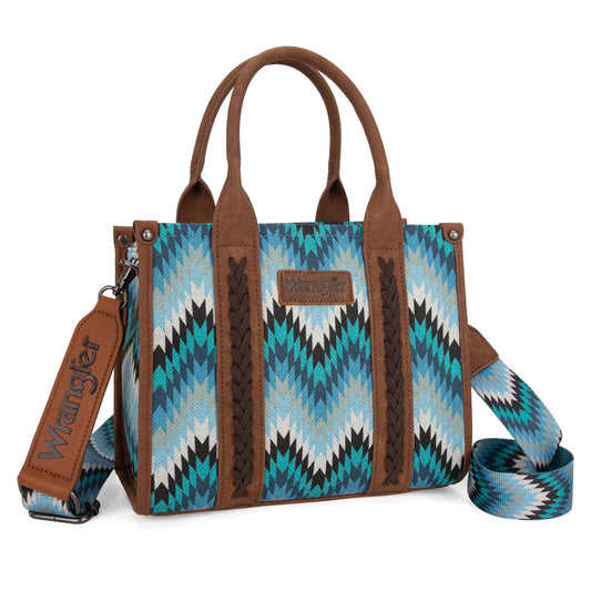 Turquoise and blue aztec Wrangler crossbody