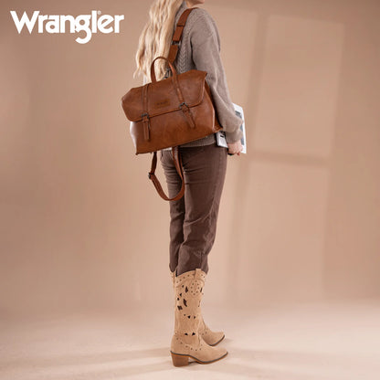 Wrangler Top Handle Carry Satchel/Laptop Bag/Backpack/Crossbody