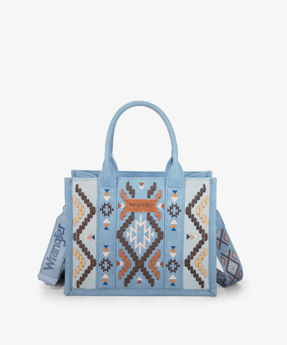 Wrangler Aztec Embroidered Whipstitch Tote Bag