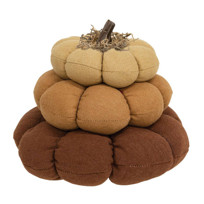 The Hearthside Collection - Mossy Top Stuffed Primitive Pumpkin Stack - Wines'Designs