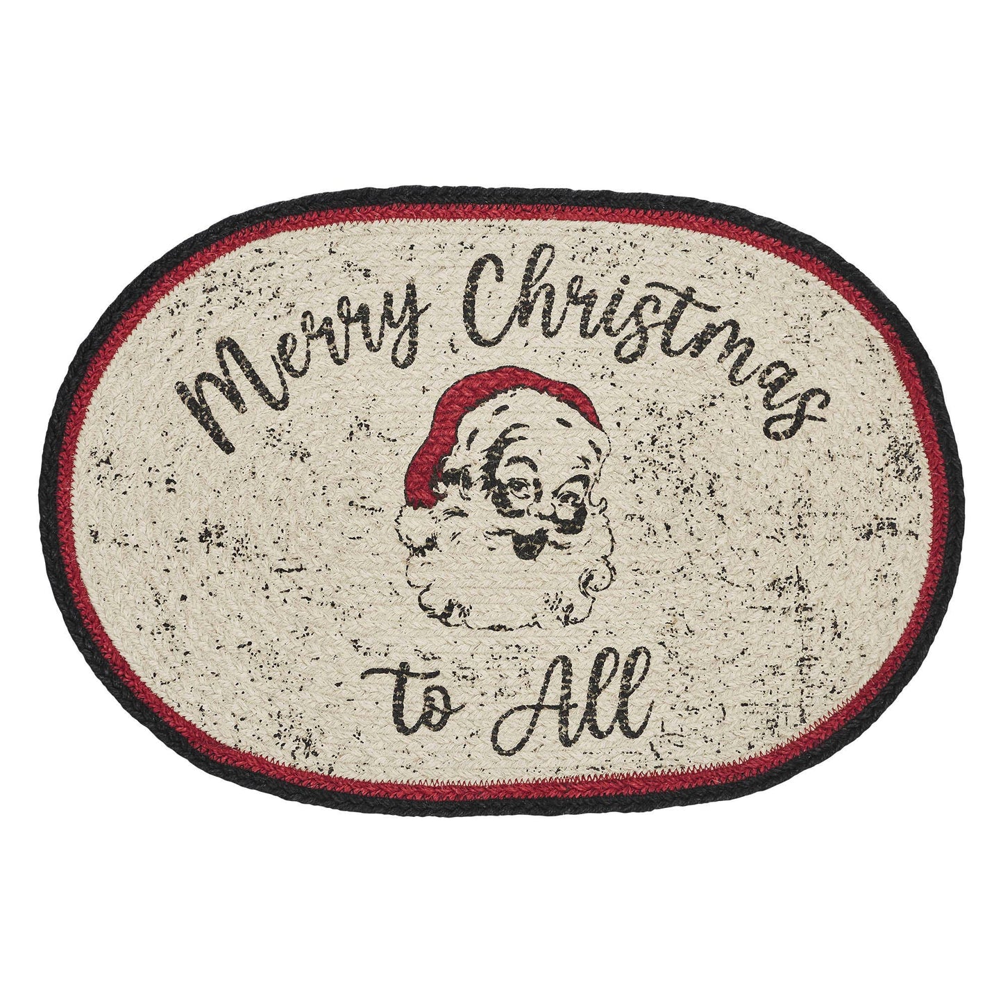 VHC Brands - Jolly Ole Santa Jute Rug Oval 20x30 - Wines'Designs