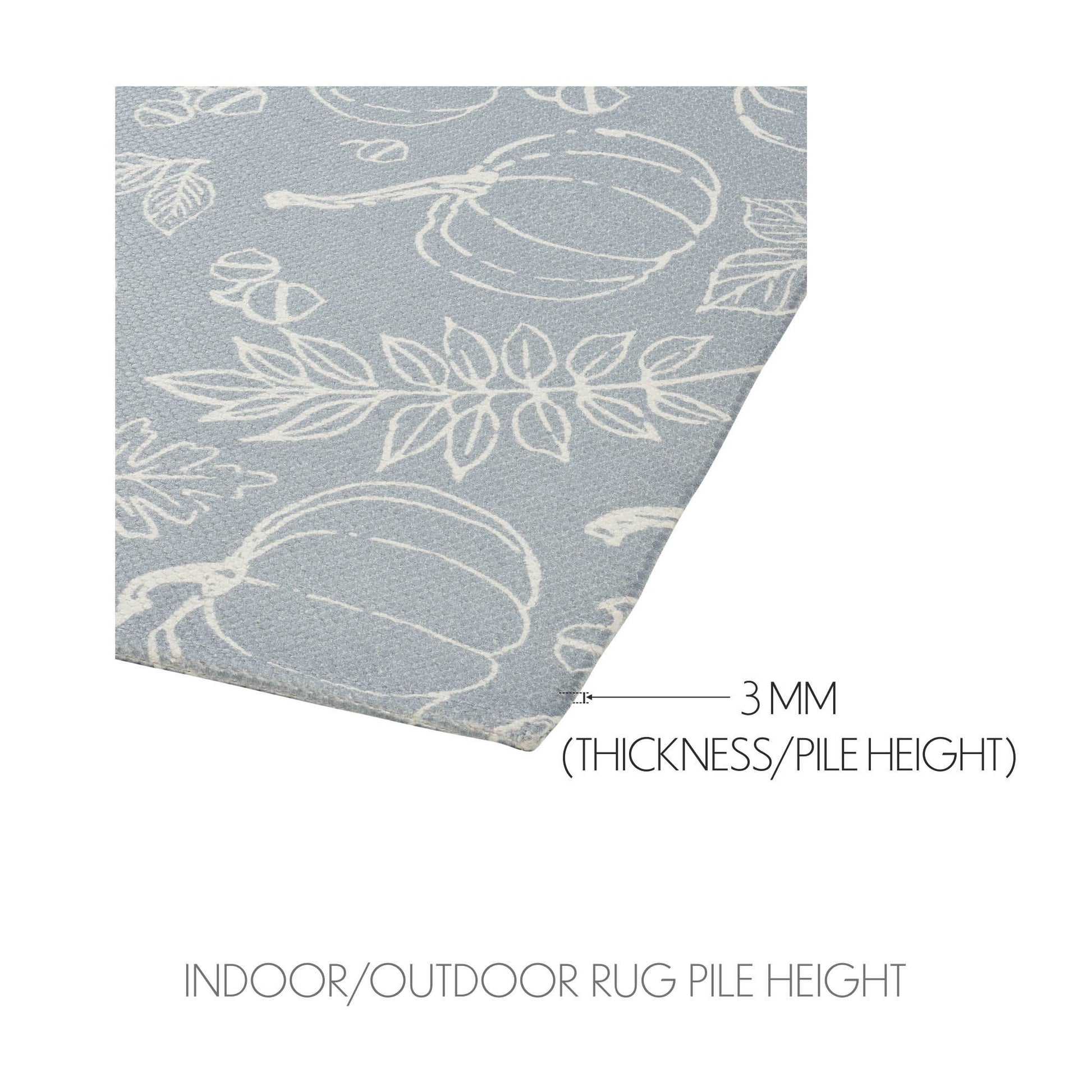 VHC Brands - Silhouette Pumpkin Grey Indoor/Outdoor Rug Rect 17x36 - Wines'Designs