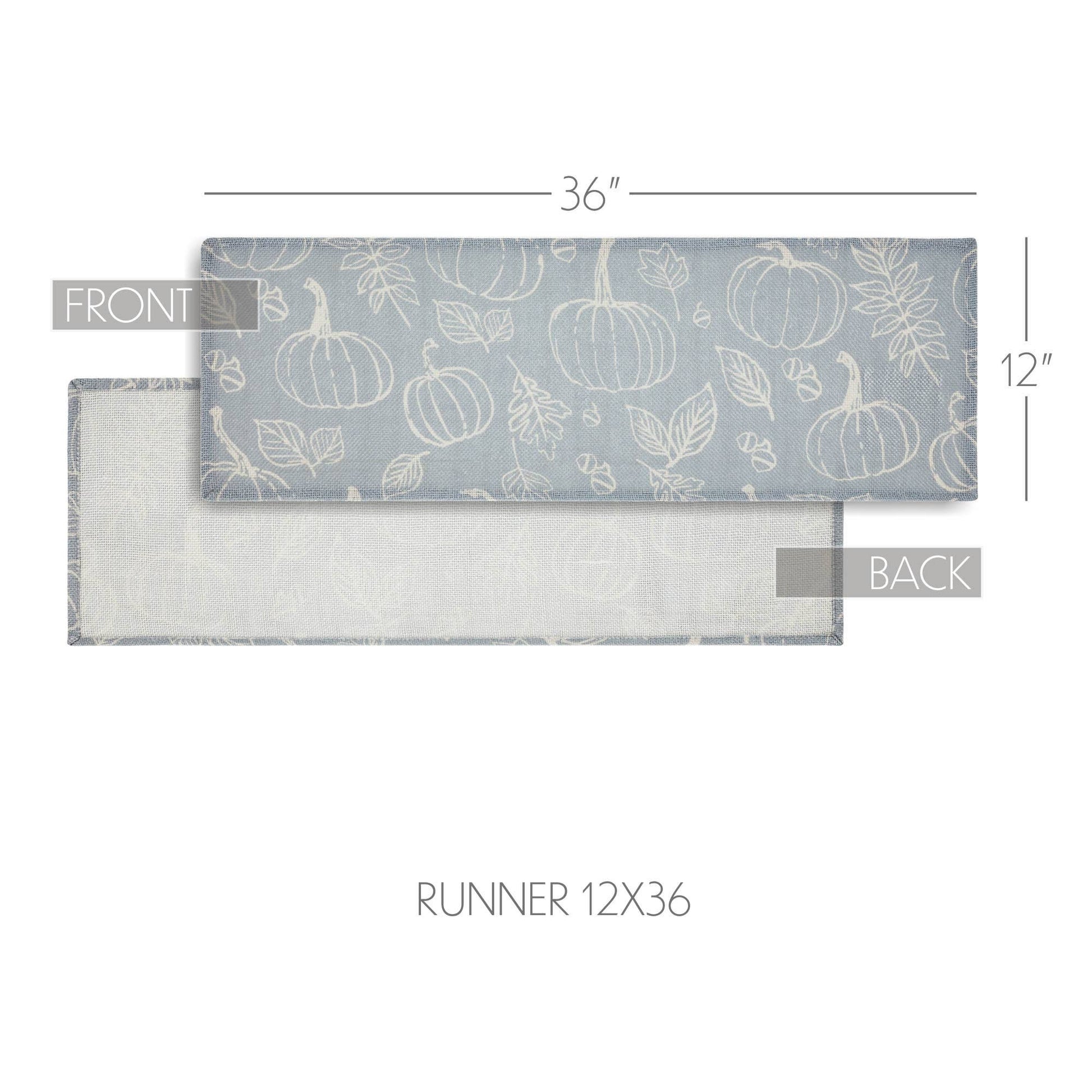 VHC Brands - Silhouette Pumpkin Grey Runner 12x36 - Wines'Designs