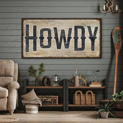 Western Typography Canvas Wall Art & Modern Farmhouse Decor