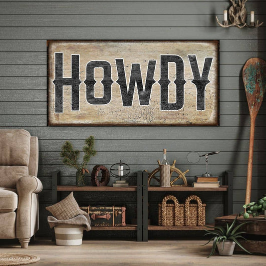 Western Typography Canvas Wall Art & Modern Farmhouse Decor