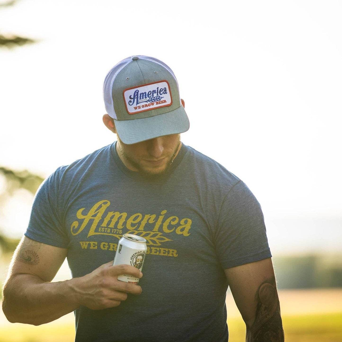 We Grow Beer Hat-Gray