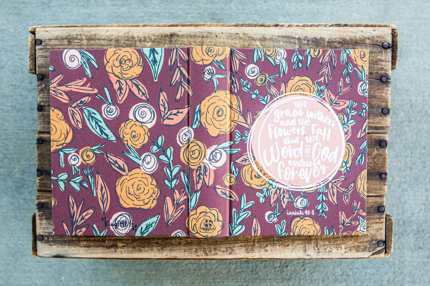 Kingfolk Co - Fall Floral ESV Journaling Bible - Wines'Designs