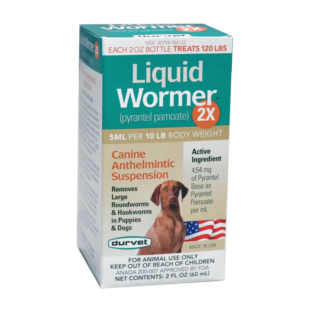 Durvet Liquid Wormer 2X Dog Dewormer 8oz - Wines'Designs