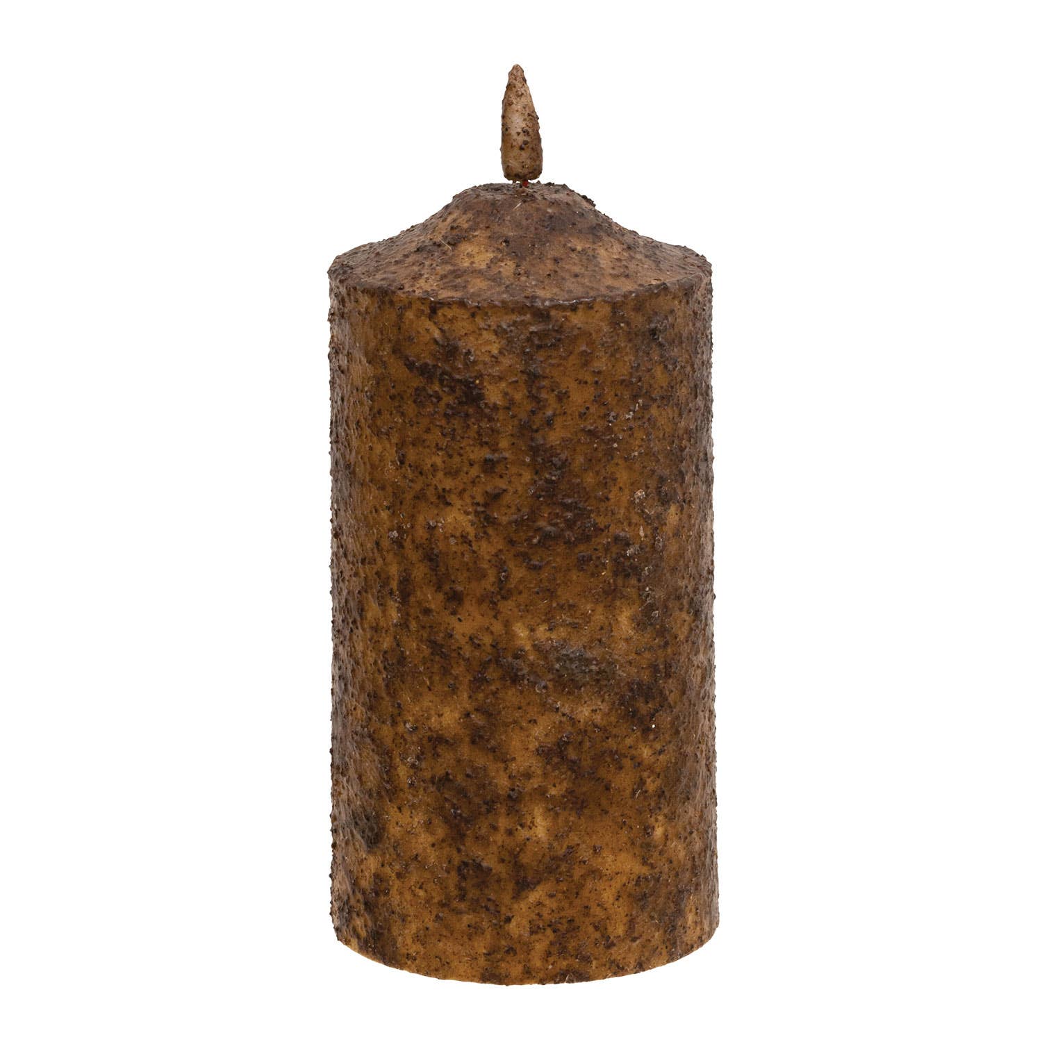 The Hearthside Collection - Burnt Mustard Flicker Flame Timer Cake Pillar, 6" - Wines'Designs