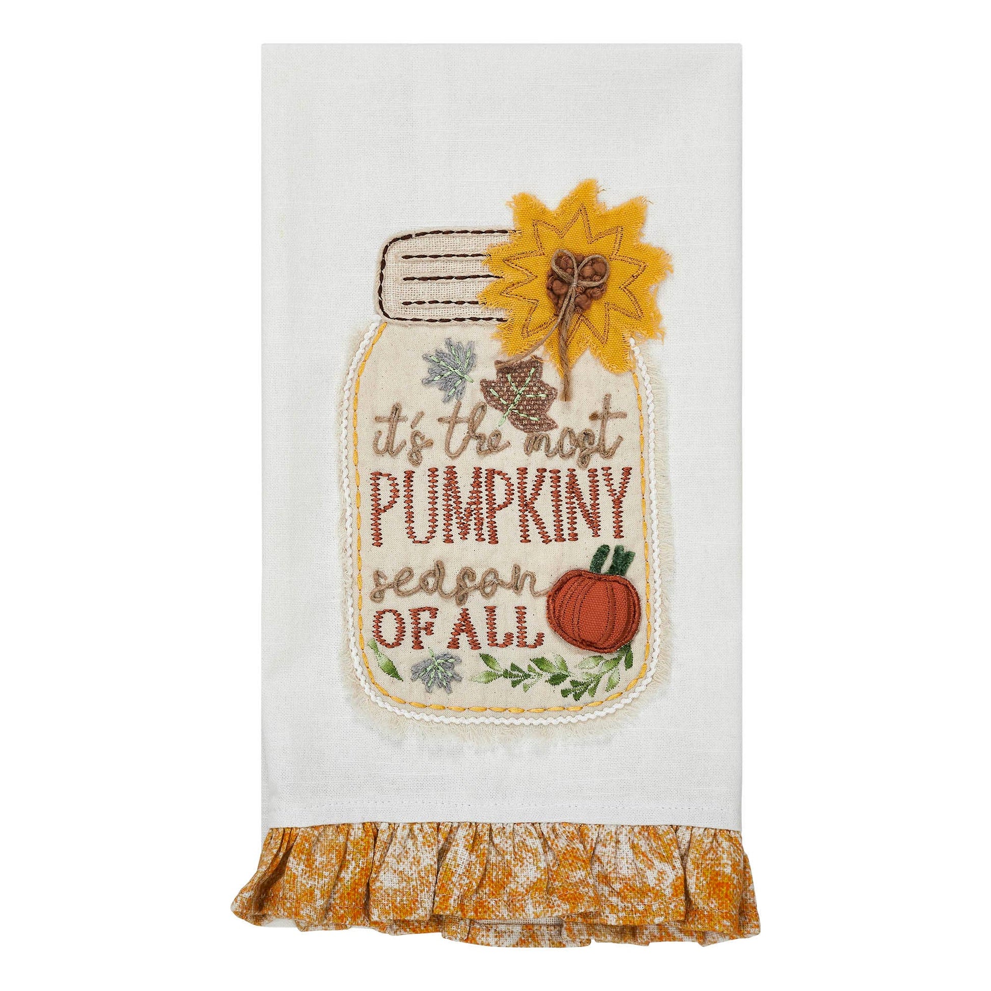 VHC Brands - Pumpkiny Season Tea Towel 19x28 - Wines'Designs