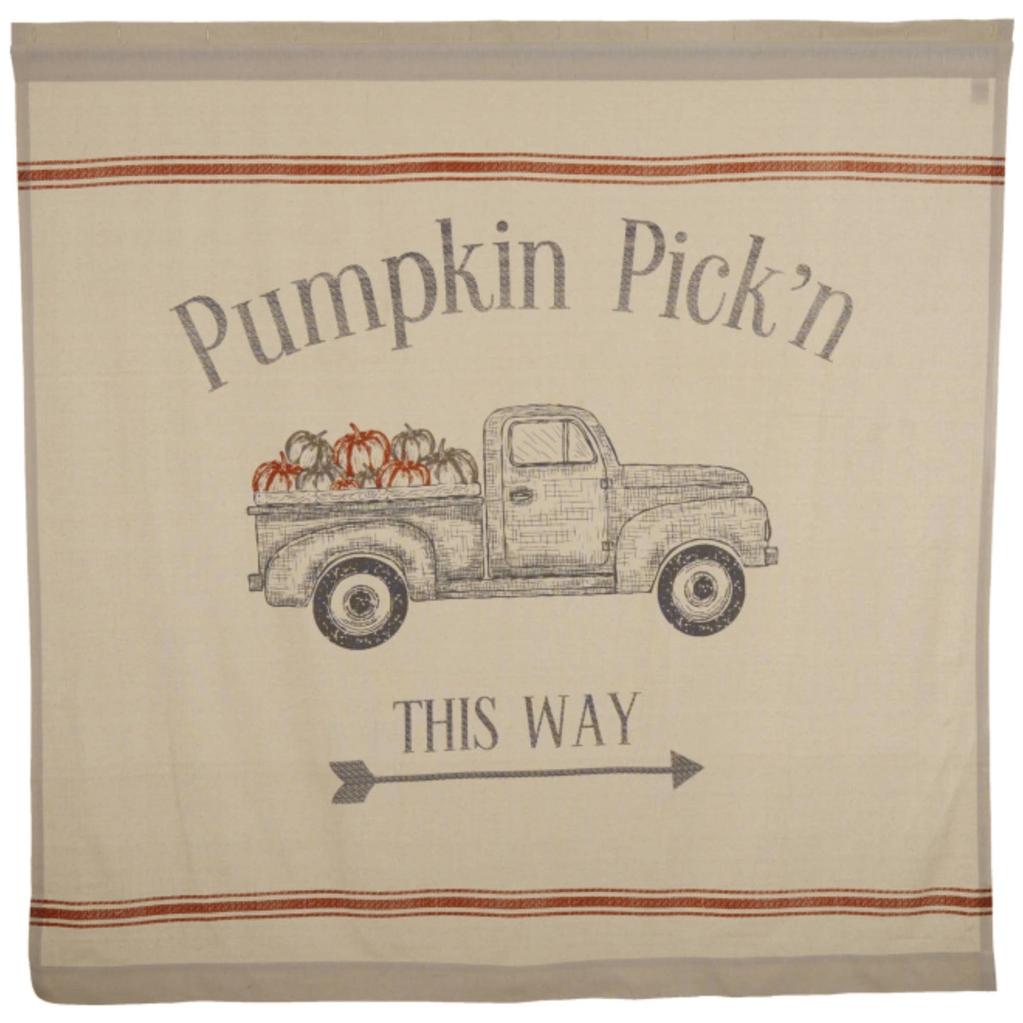 VHC Brands - Harvest Market Truck Shower Curtain 72Lx72W - Wines'Designs