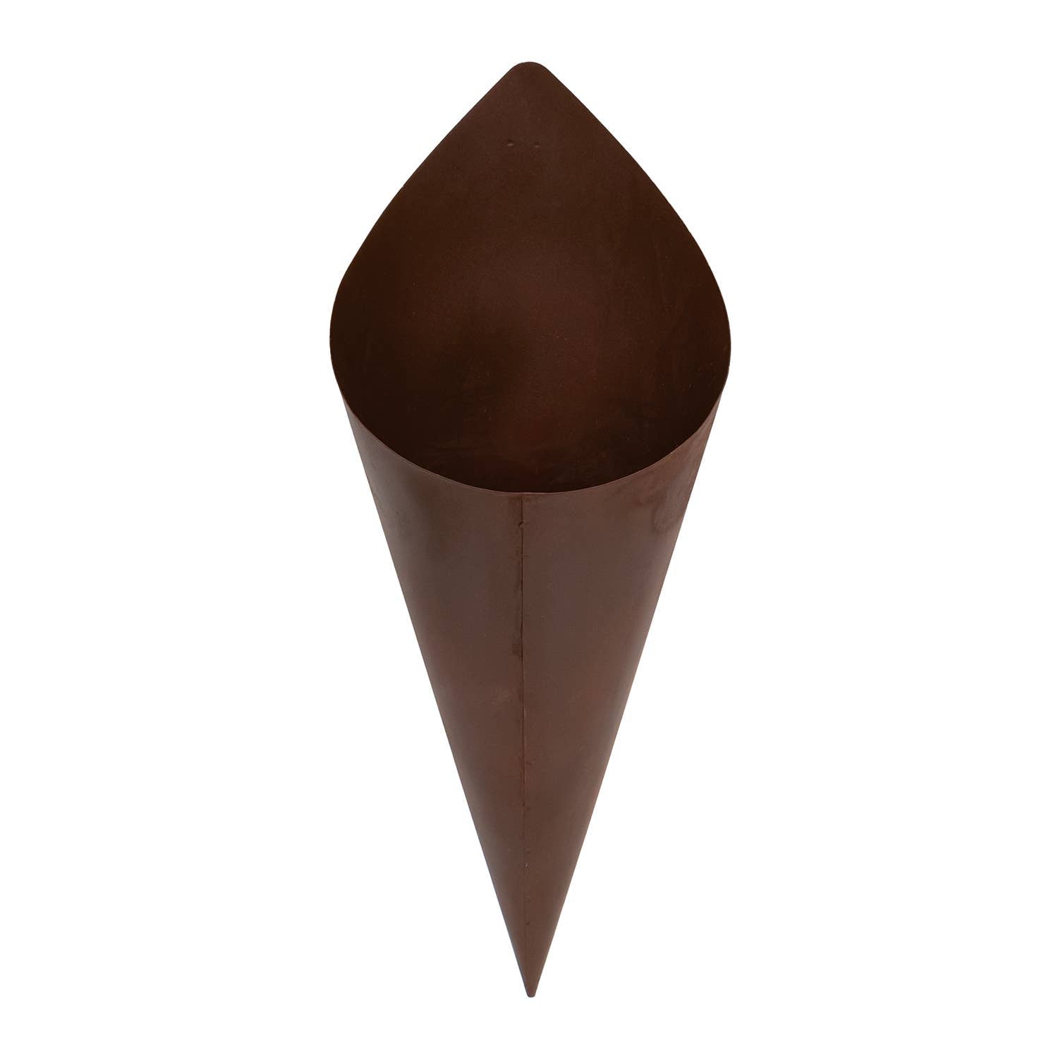 The Hearthside Collection - Cone Metal Wall Planter, Rusty - Wines'Designs