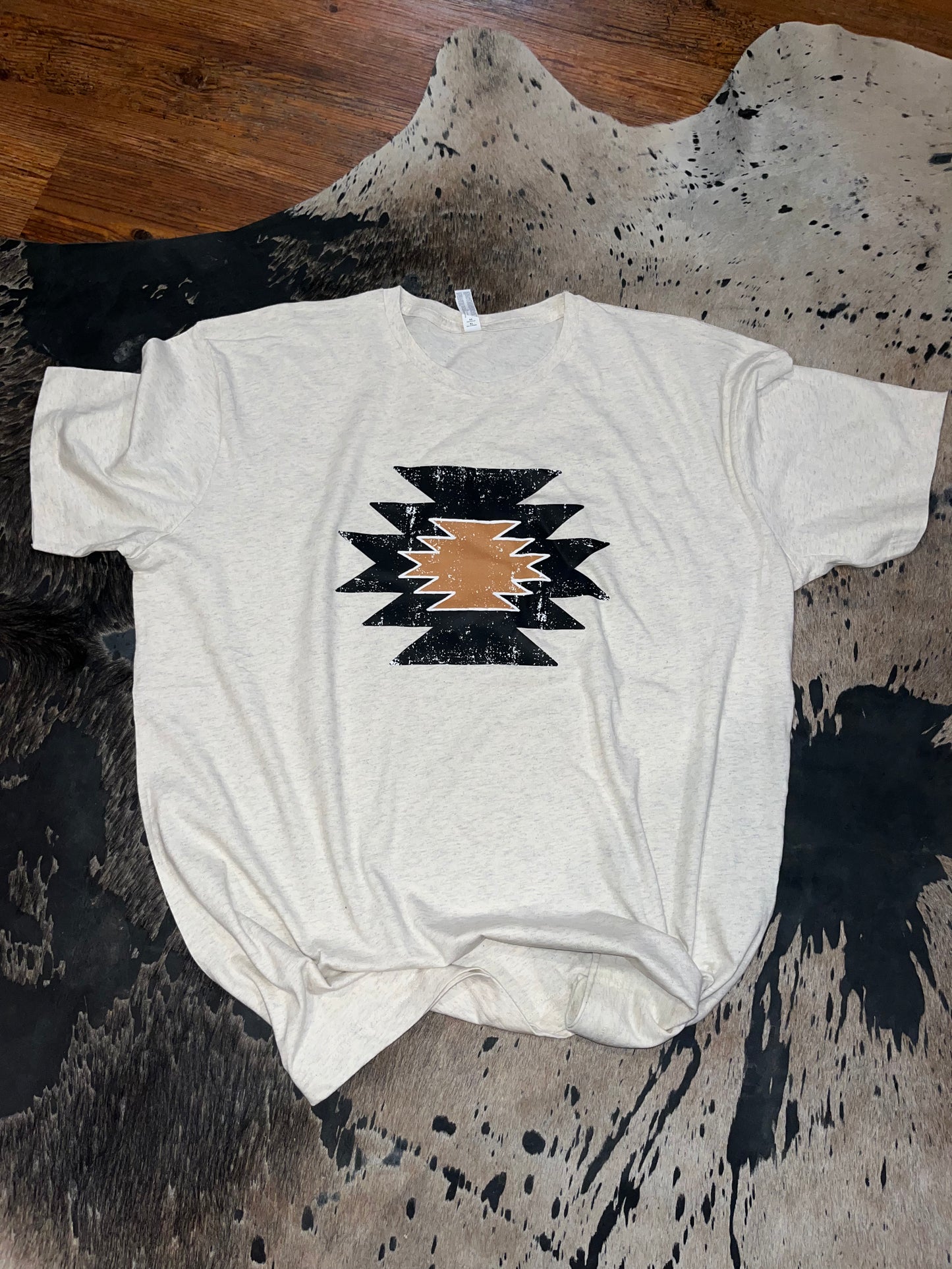 Black and brown Aztec tee - Wines'Designs