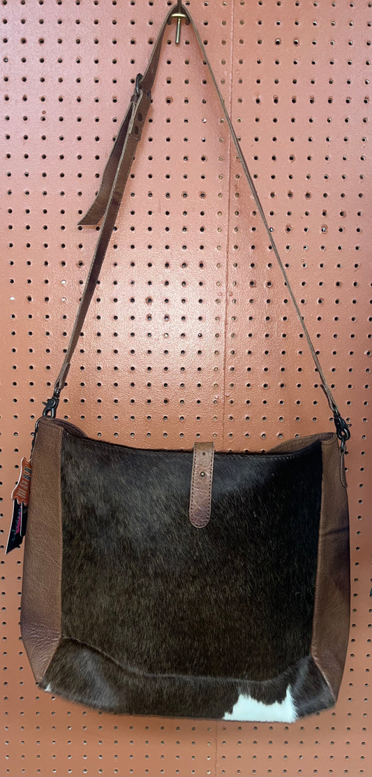 Large cowhide and leather bag - Wines'Designs