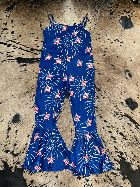 Patriotic Fireworks Jumpsuit - Wines'Designs