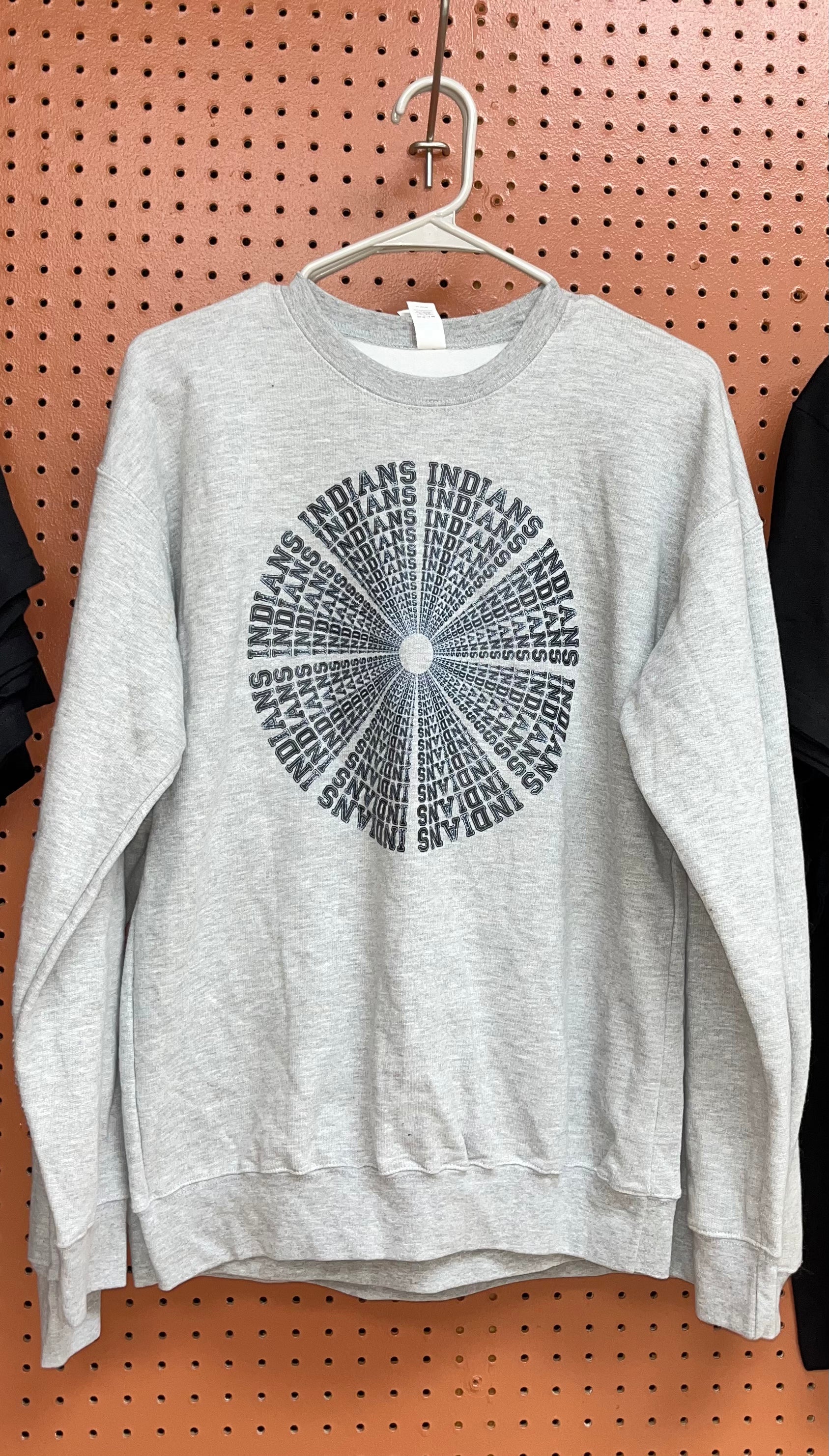 Indians circle grey sweatshirt - Wines'Designs