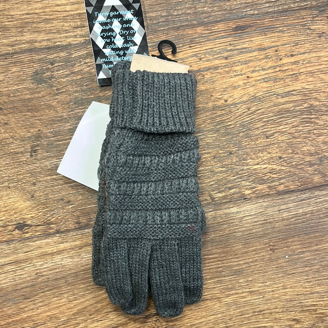 C.C kids gloves, dark melange grey - Wines'Designs