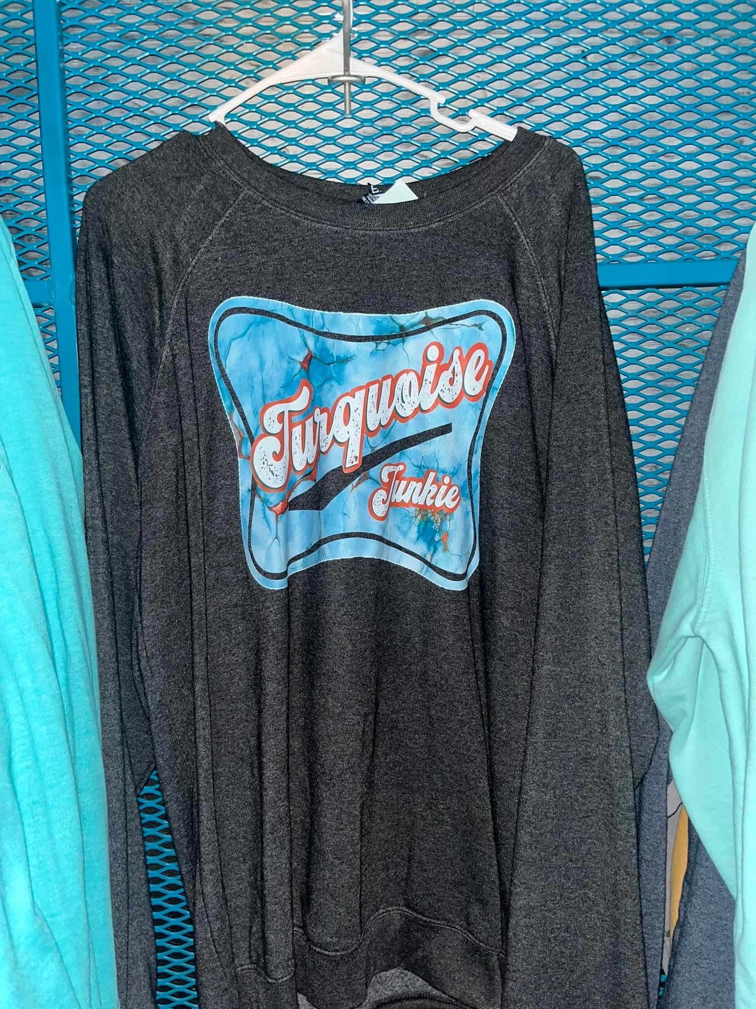 Turquoise sweatshirt - Wines'Designs