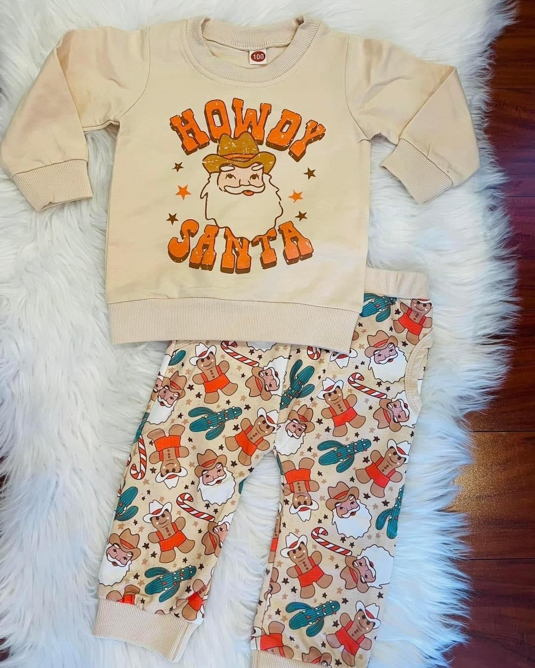 Howdy Santa jogger set - Wines'Designs