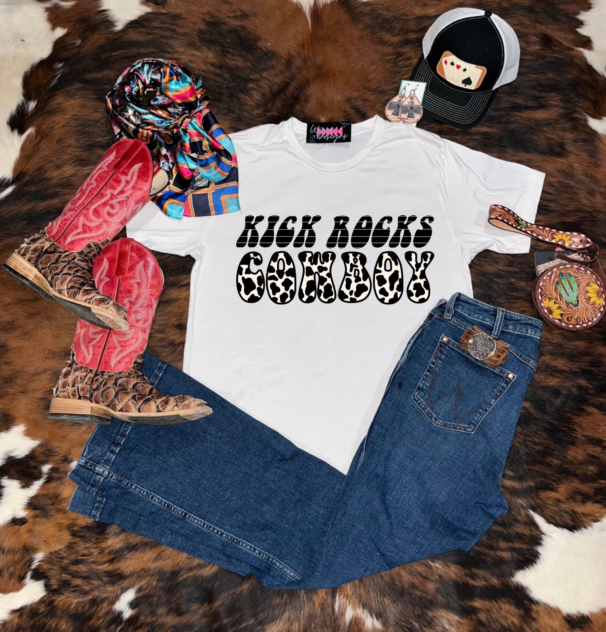 Kick rocks cowboy - Wines'Designs