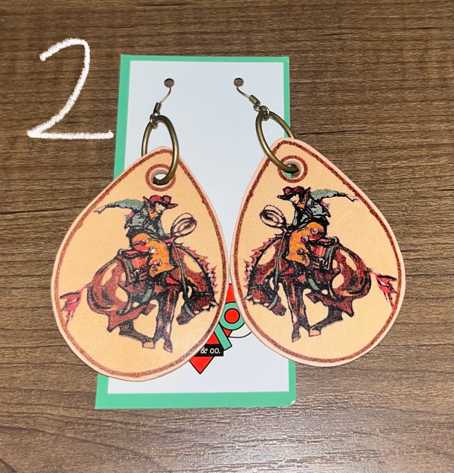 Bronc rider earrings - Wines'Designs