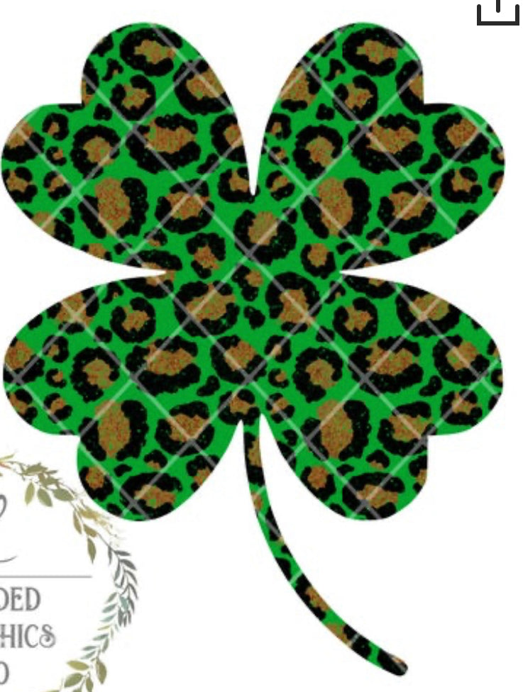 Leopard 4 leaf clover - Wines'Designs