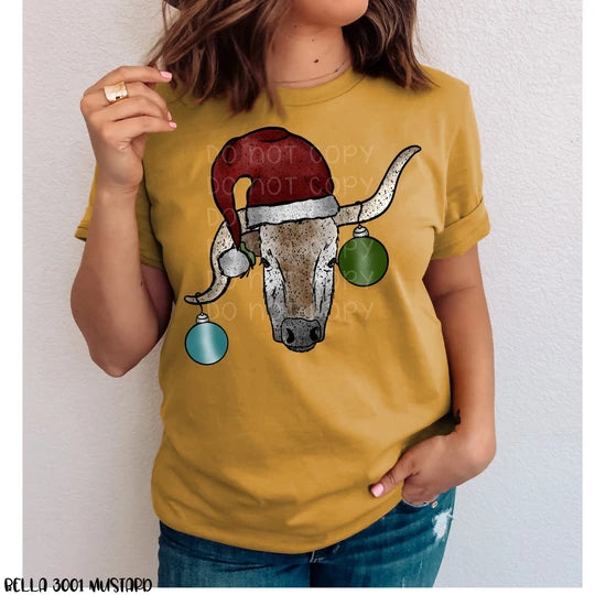 Christmas bull with ornaments - Wines'Designs