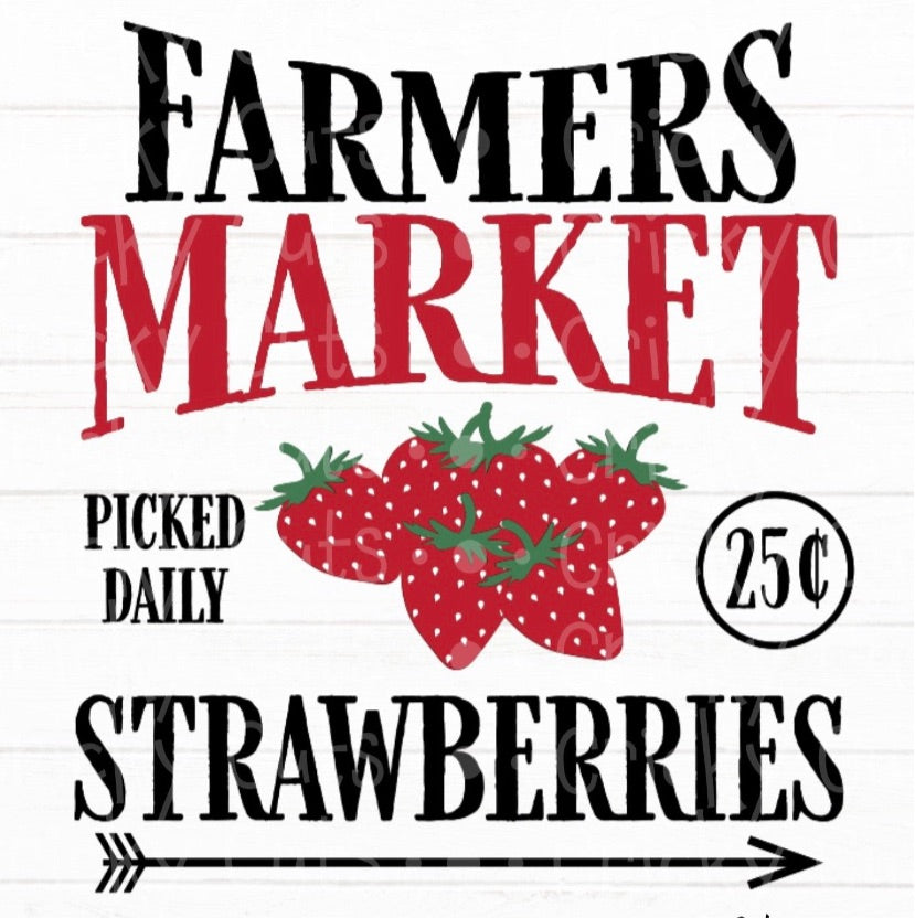 Farmers market strawberries - Wines'Designs