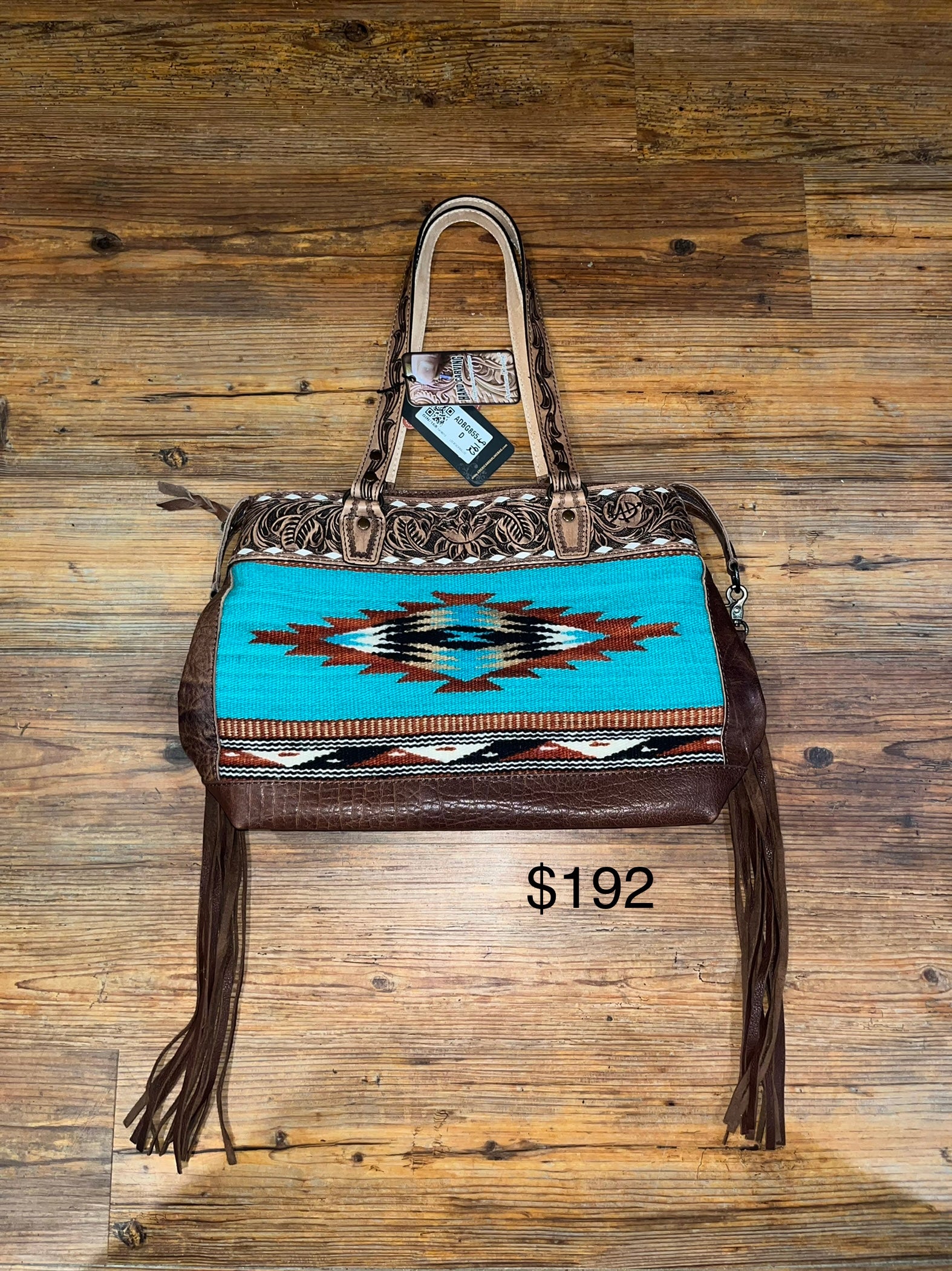 Turquoise saddle blanket concealed carry purse - Wines'Designs