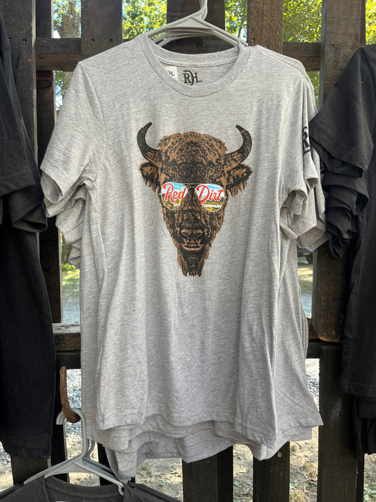 Red Dirt Aviator Bison tee - Wines'Designs