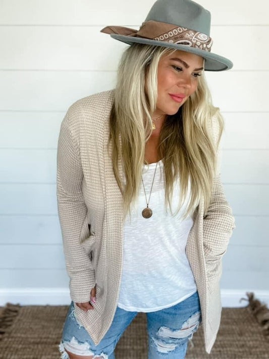 Oatmeal Lola cardigan - Wines'Designs