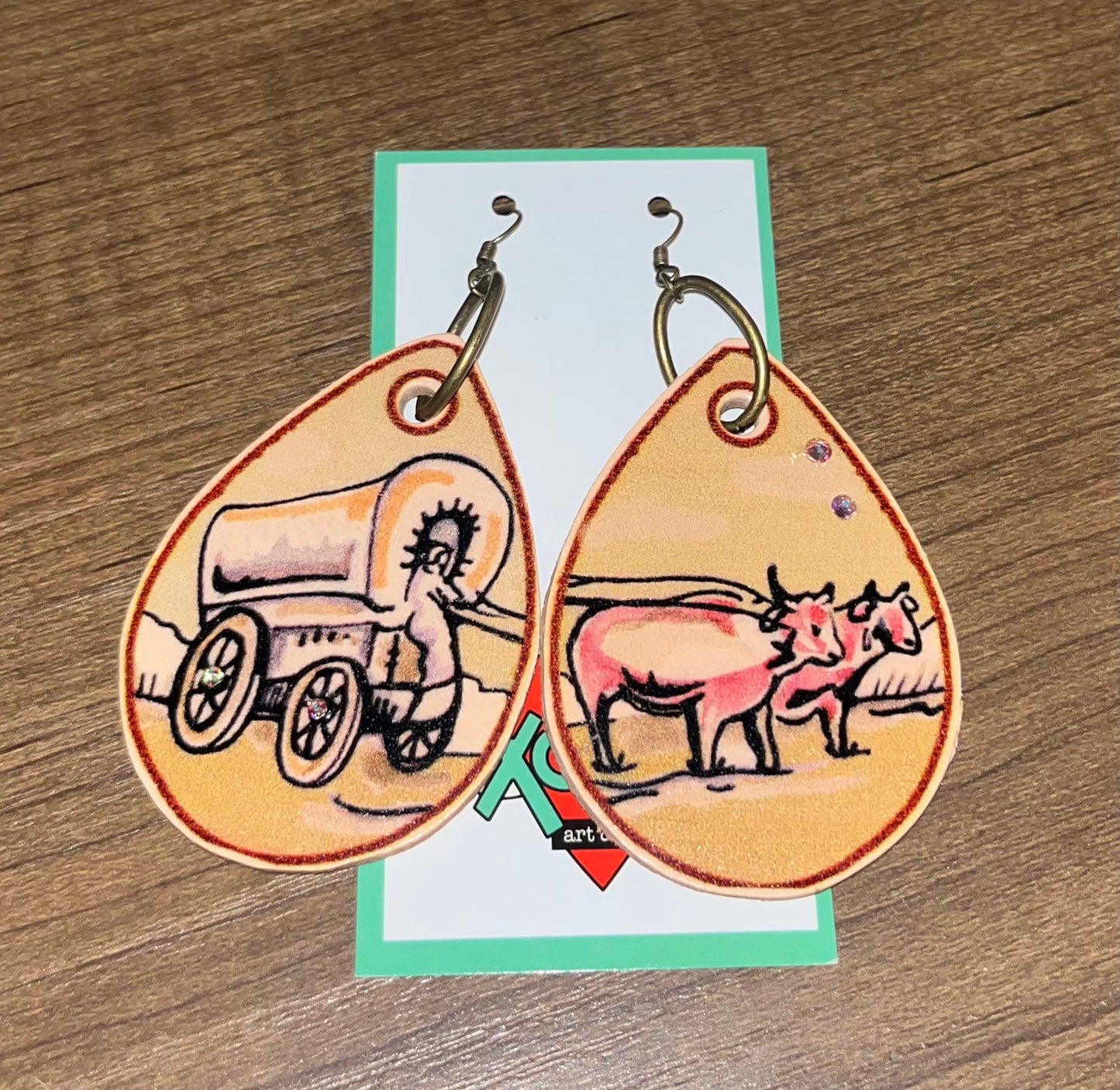 Chuckwagon earrings - Wines'Designs