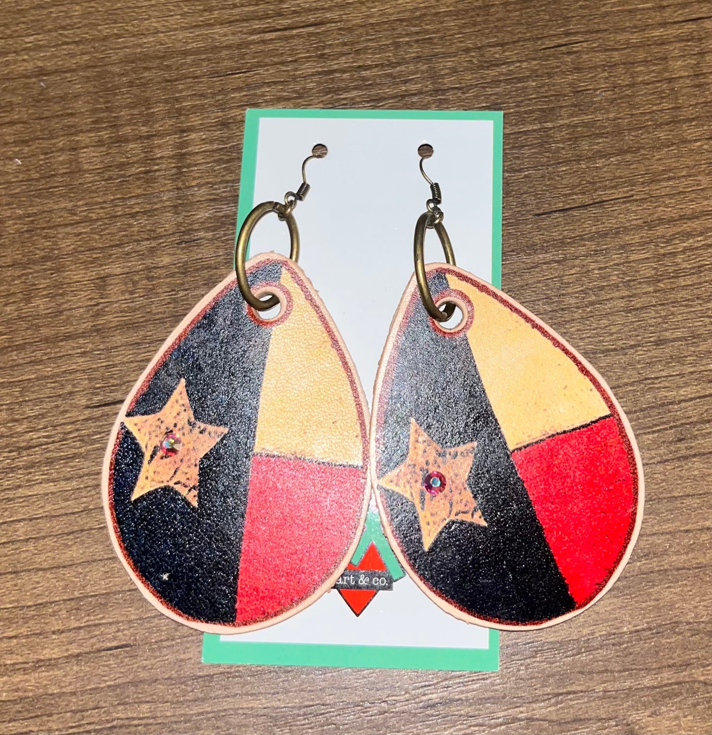 Texas flag earrings - Wines'Designs