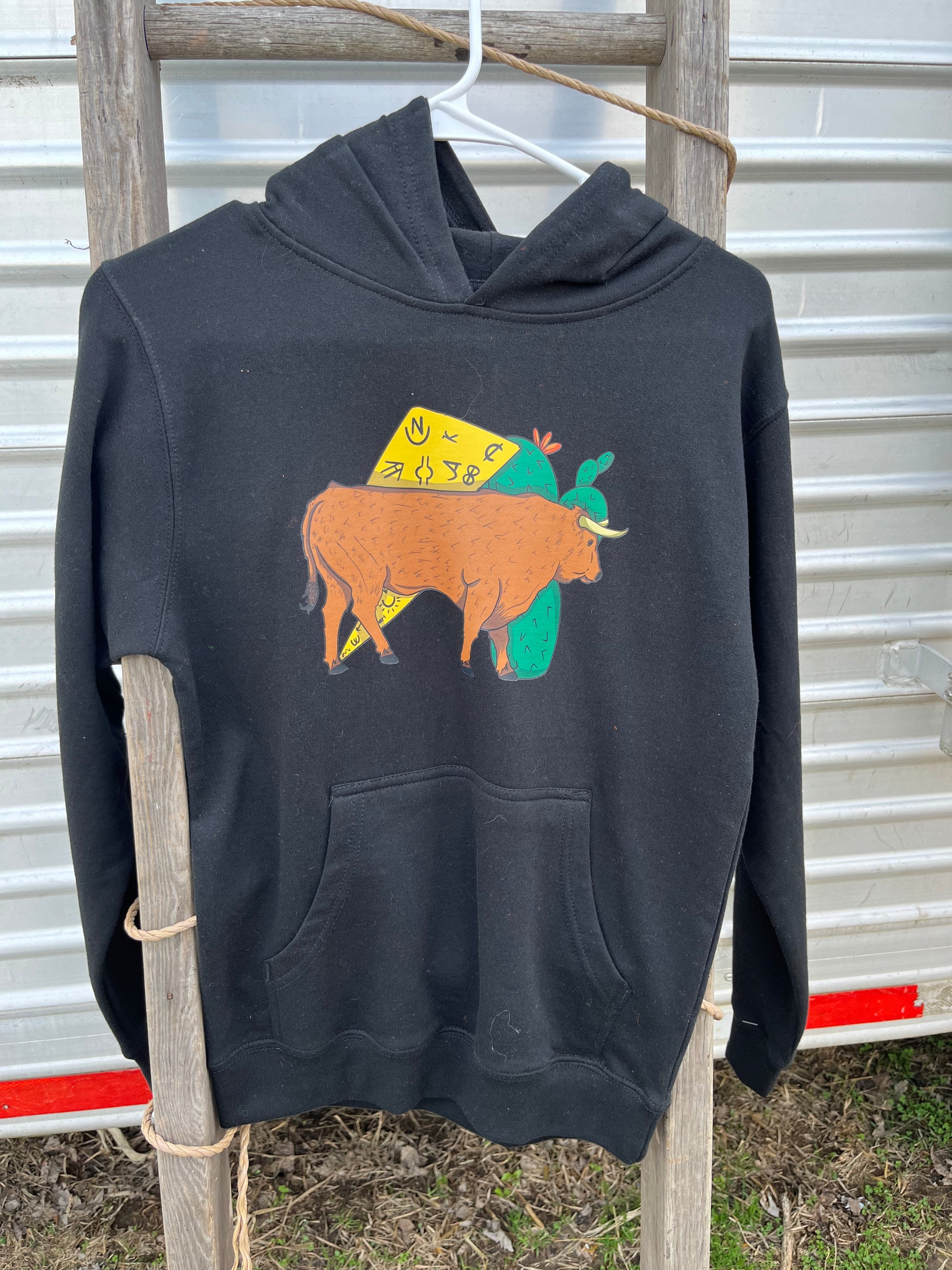 Youth cow hoodie - Wines'Designs