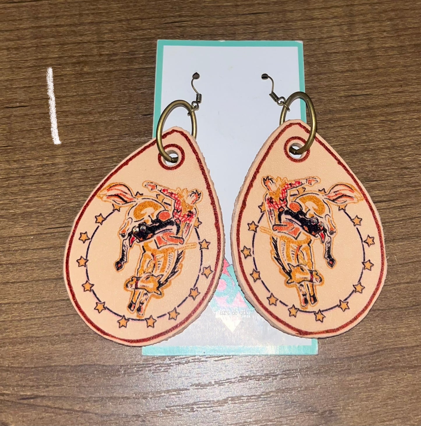 Bronc rider earrings - Wines'Designs