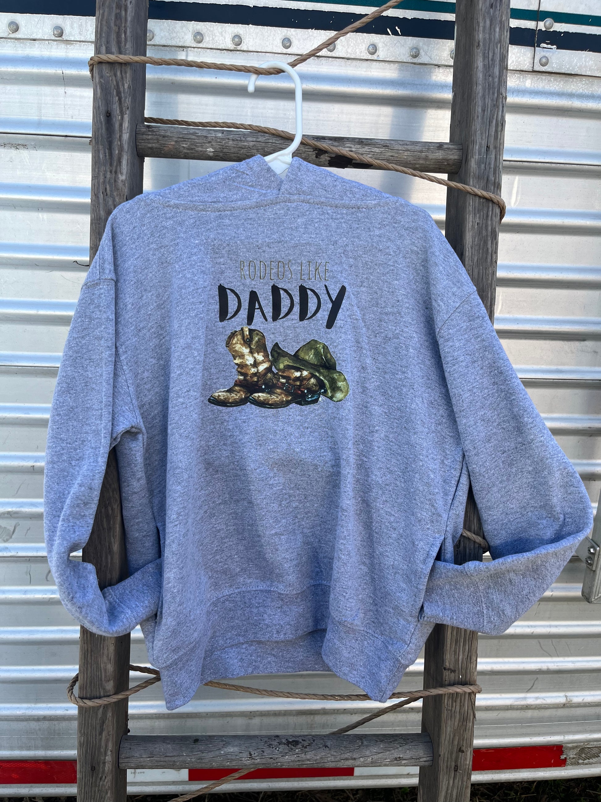 Rodeo like daddy toddler hoodie - Wines'Designs