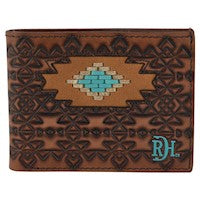 RED DIRT HAT CO BIFOLD WALLET LACED SOUTHWEST MEDALLION - Wines'Designs