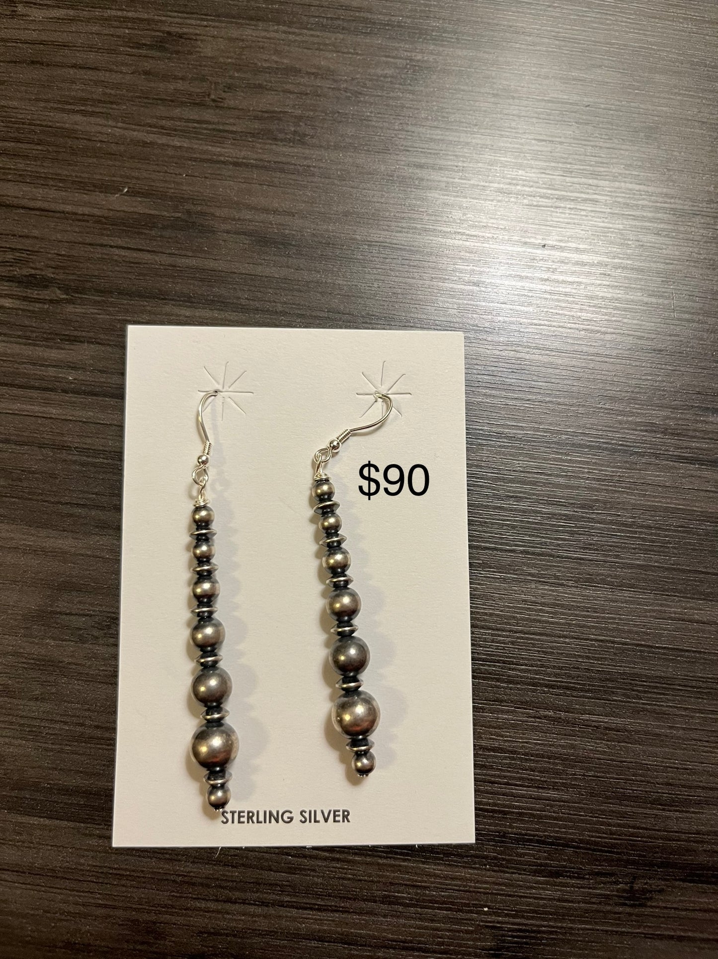 Graduated authentic Navajo pearl drop earrings - Wines'Designs