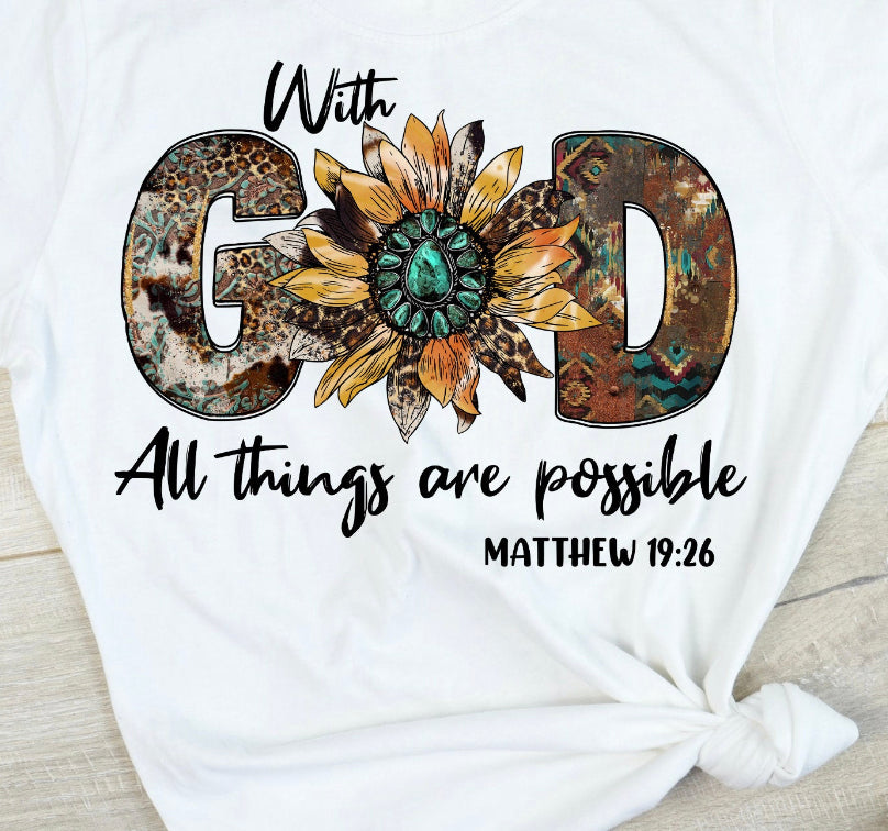 With God all things are possible - Wines'Designs