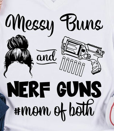 Messy bun and nerf guns #momofboth - Wines'Designs